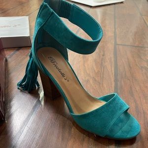 Turquoise heels